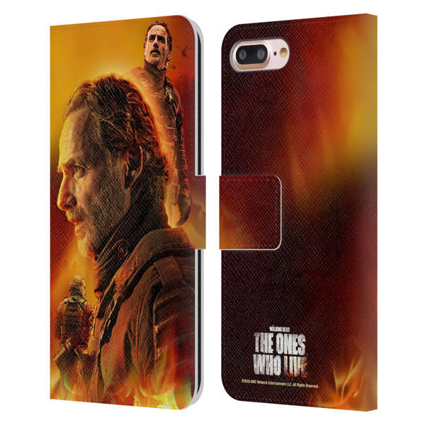 The Walking Dead: The Ones Who Live Key Art Rick Leather Book Wallet Case Cover For Apple iPhone 7 Plus / iPhone 8 Plus