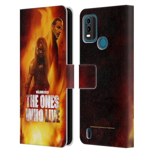 The Walking Dead: The Ones Who Live Key Art Poster Leather Book Wallet Case Cover For Nokia G11 Plus