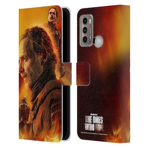 The Walking Dead: The Ones Who Live Key Art Rick Leather Book Wallet Case Cover For Motorola Moto G60 / Moto G40 Fusion