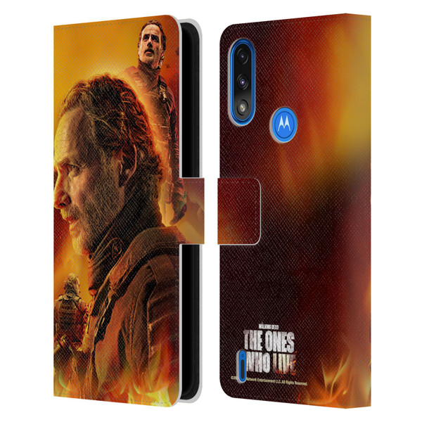 The Walking Dead: The Ones Who Live Key Art Rick Leather Book Wallet Case Cover For Motorola Moto E7 Power / Moto E7i Power