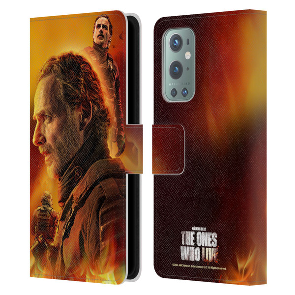 The Walking Dead: The Ones Who Live Key Art Rick Leather Book Wallet Case Cover For OnePlus 9