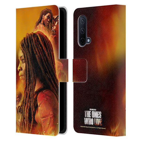 The Walking Dead: The Ones Who Live Key Art Michonne Leather Book Wallet Case Cover For OnePlus Nord CE 5G