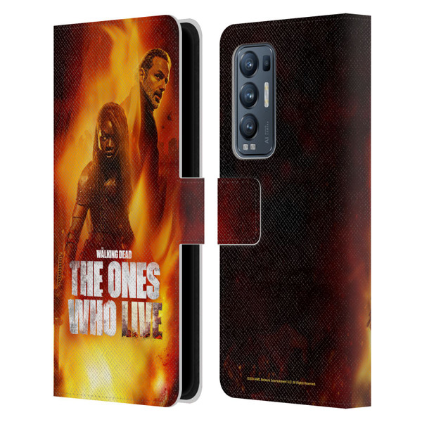 The Walking Dead: The Ones Who Live Key Art Poster Leather Book Wallet Case Cover For OPPO Find X3 Neo / Reno5 Pro+ 5G