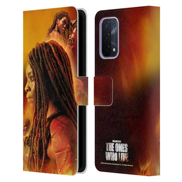 The Walking Dead: The Ones Who Live Key Art Michonne Leather Book Wallet Case Cover For OPPO A54 5G