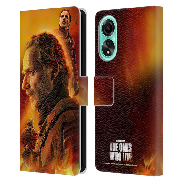 The Walking Dead: The Ones Who Live Key Art Rick Leather Book Wallet Case Cover For OPPO A78 4G
