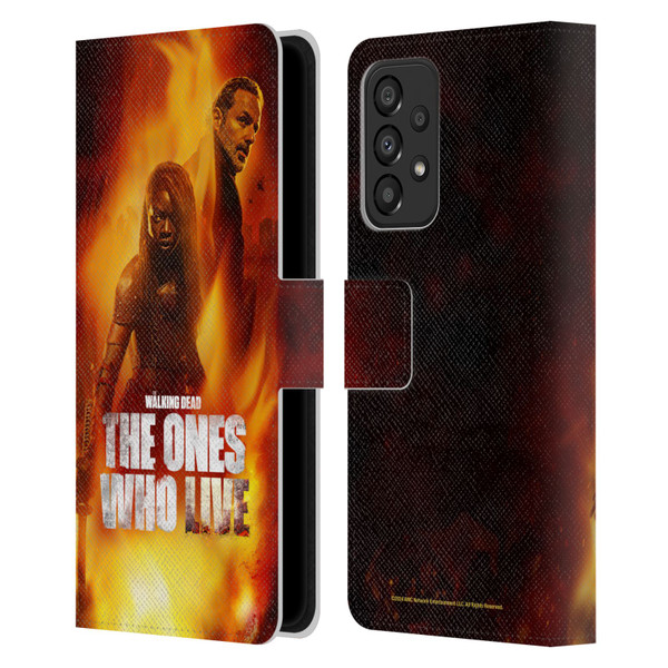 The Walking Dead: The Ones Who Live Key Art Poster Leather Book Wallet Case Cover For Samsung Galaxy A33 5G (2022)