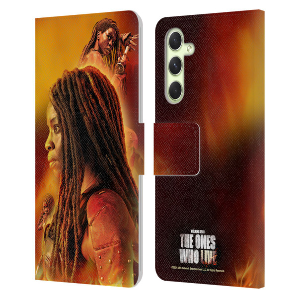 The Walking Dead: The Ones Who Live Key Art Michonne Leather Book Wallet Case Cover For Samsung Galaxy A54 5G