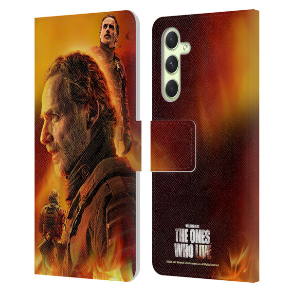 The Walking Dead: The Ones Who Live Key Art Rick Leather Book Wallet Case Cover For Samsung Galaxy A54 5G