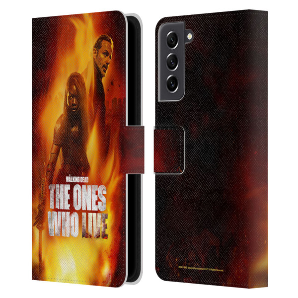 The Walking Dead: The Ones Who Live Key Art Poster Leather Book Wallet Case Cover For Samsung Galaxy S21 FE 5G