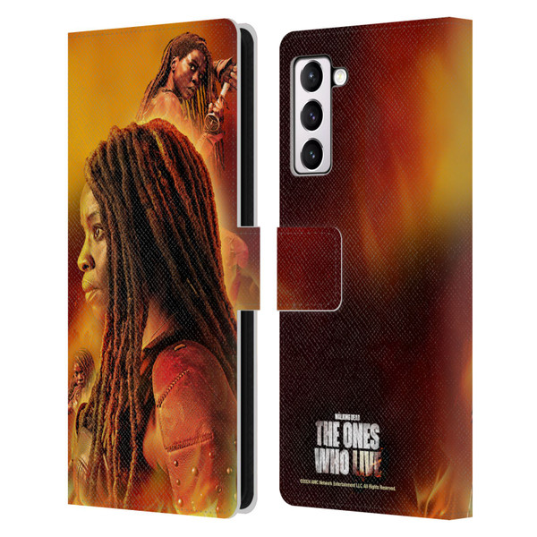 The Walking Dead: The Ones Who Live Key Art Michonne Leather Book Wallet Case Cover For Samsung Galaxy S21+ 5G