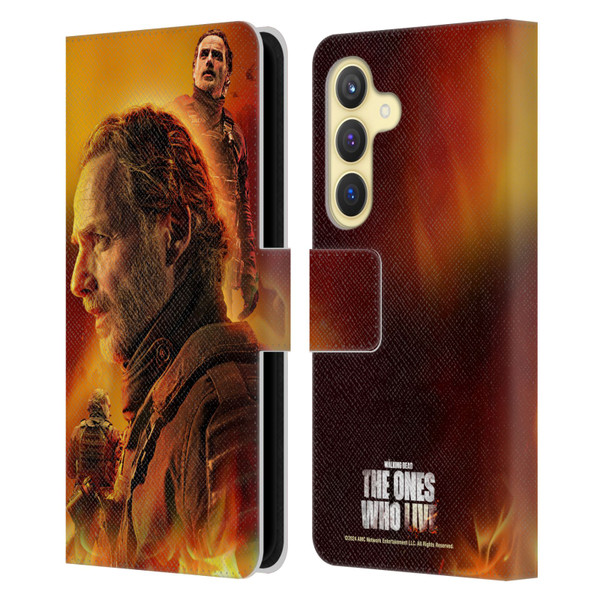 The Walking Dead: The Ones Who Live Key Art Rick Leather Book Wallet Case Cover For Samsung Galaxy S24 5G