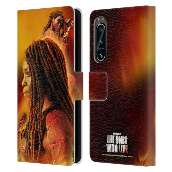 The Walking Dead: The Ones Who Live Key Art Michonne Leather Book Wallet Case Cover For Sony Xperia 5 IV