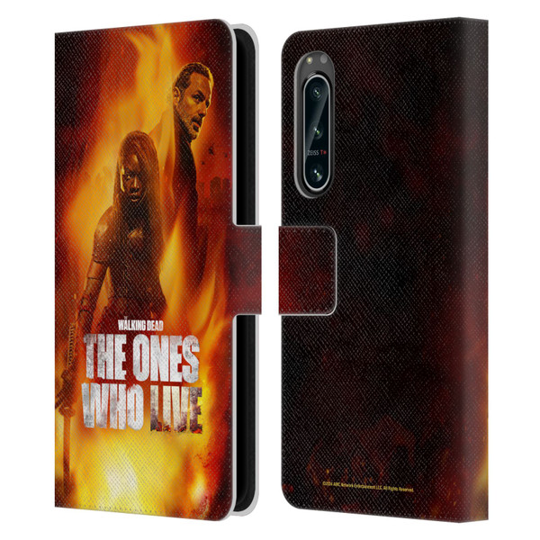 The Walking Dead: The Ones Who Live Key Art Poster Leather Book Wallet Case Cover For Sony Xperia 5 IV