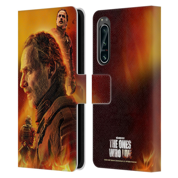 The Walking Dead: The Ones Who Live Key Art Rick Leather Book Wallet Case Cover For Sony Xperia 5 IV
