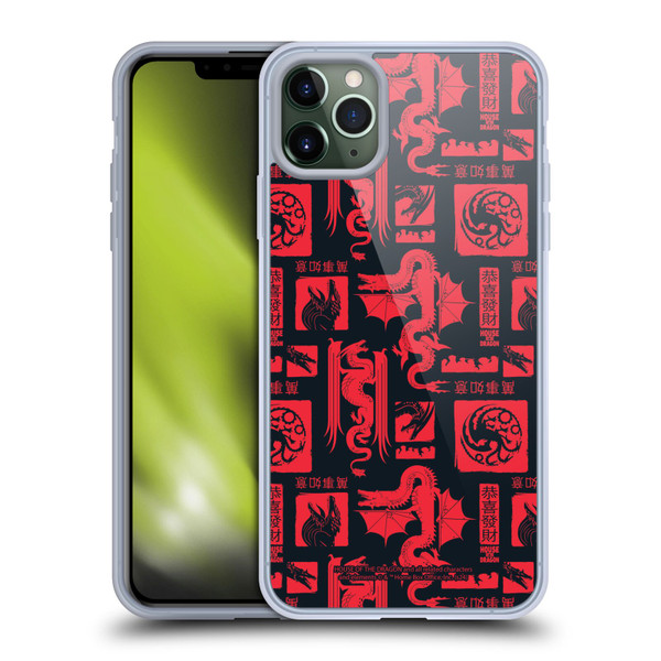House Of The Dragon: Television Series Year Of The Dragon Logo Pattern Soft Gel Case for Apple iPhone 11 Pro Max
