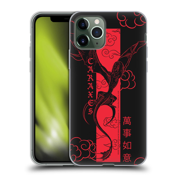 House Of The Dragon: Television Series Year Of The Dragon Caraxes Flying Soft Gel Case for Apple iPhone 11 Pro