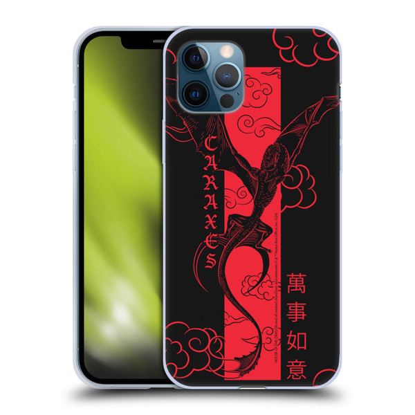 House Of The Dragon: Television Series Year Of The Dragon Caraxes Flying Soft Gel Case for Apple iPhone 12 / iPhone 12 Pro