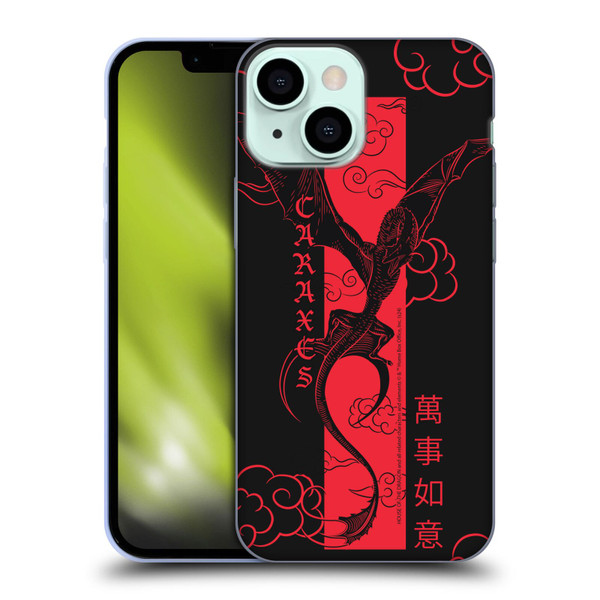 House Of The Dragon: Television Series Year Of The Dragon Caraxes Flying Soft Gel Case for Apple iPhone 13 Mini