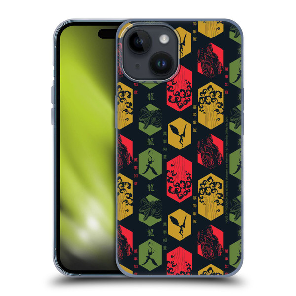 House Of The Dragon: Television Series Year Of The Dragon Pattern Soft Gel Case for Apple iPhone 15