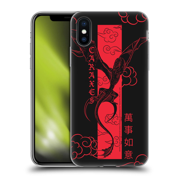 House Of The Dragon: Television Series Year Of The Dragon Caraxes Flying Soft Gel Case for Apple iPhone X / iPhone XS