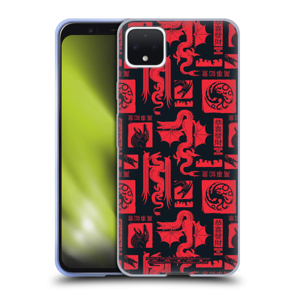 House Of The Dragon: Television Series Year Of The Dragon Logo Pattern Soft Gel Case for Google Pixel 4 XL
