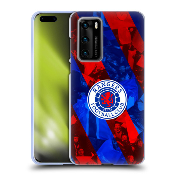 Rangers FC Crest Stadium Stripes Soft Gel Case for Huawei P40 5G