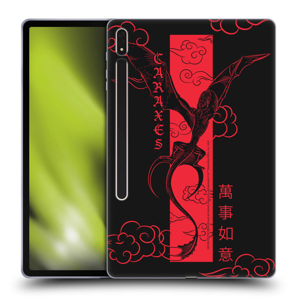 House Of The Dragon: Television Series Year Of The Dragon Caraxes Flying Soft Gel Case for Samsung Galaxy Tab S8 Plus