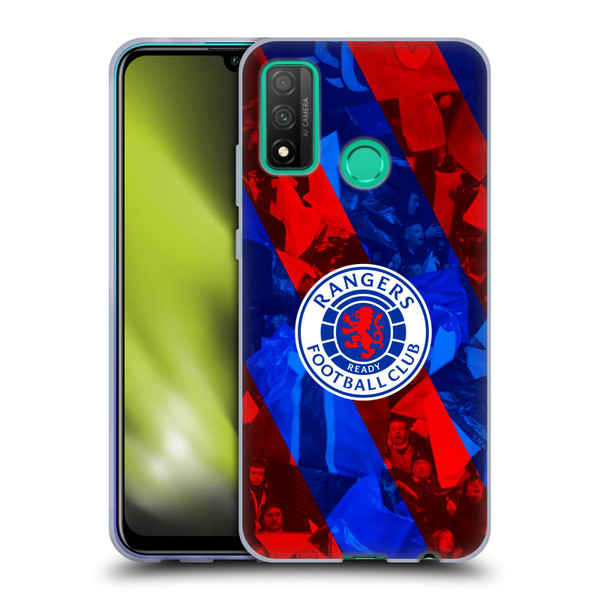 Rangers FC Crest Stadium Stripes Soft Gel Case for Huawei P Smart (2020)