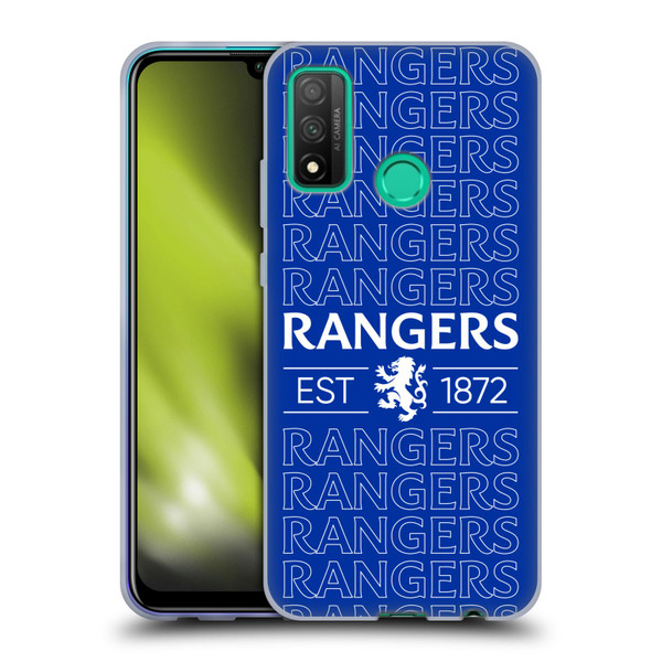 Rangers FC Crest Typography Soft Gel Case for Huawei P Smart (2020)