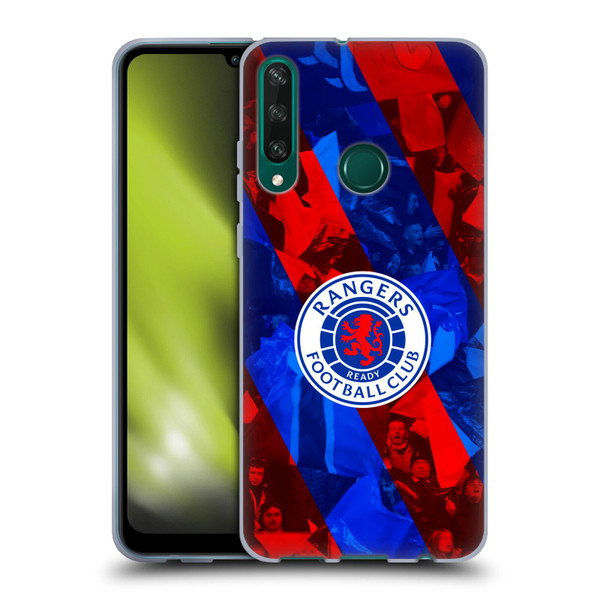 Rangers FC Crest Stadium Stripes Soft Gel Case for Huawei Y6p