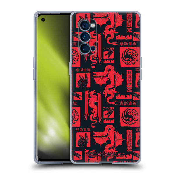 House Of The Dragon: Television Series Year Of The Dragon Logo Pattern Soft Gel Case for OPPO Reno 4 Pro 5G