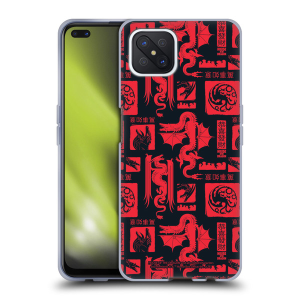 House Of The Dragon: Television Series Year Of The Dragon Logo Pattern Soft Gel Case for OPPO Reno4 Z 5G