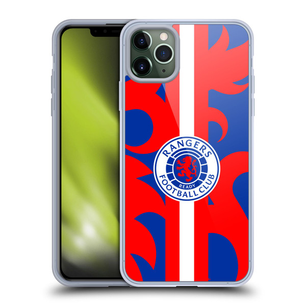 Rangers FC Crest Lion Rampant Pattern Soft Gel Case for Apple iPhone 11 Pro Max & MagSafe