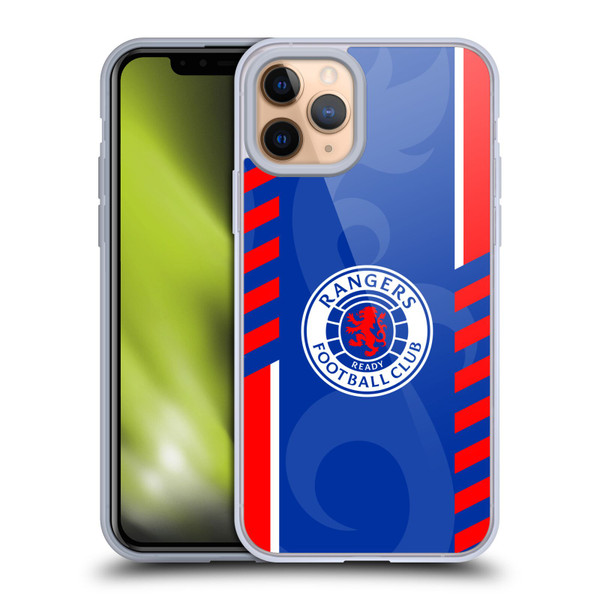 Rangers FC Crest Stripes Soft Gel Case for Apple iPhone 11 Pro & MagSafe