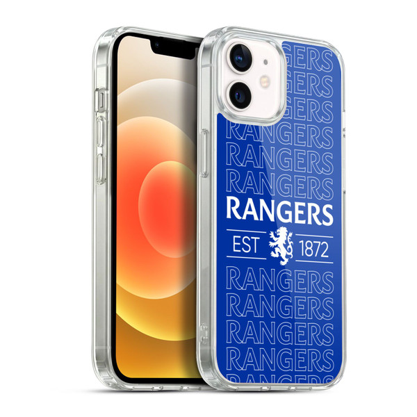 Rangers FC Crest Typography Soft Gel Case for Apple iPhone 12 / iPhone 12 Pro & MagSafe