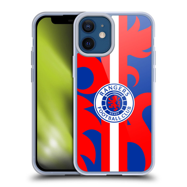 Rangers FC Crest Lion Rampant Pattern Soft Gel Case for Apple iPhone 12 Mini & MagSafe