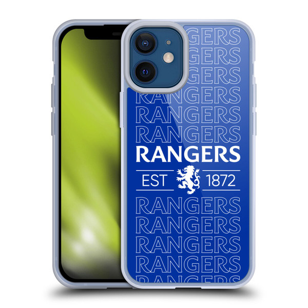 Rangers FC Crest Typography Soft Gel Case for Apple iPhone 12 Mini & MagSafe