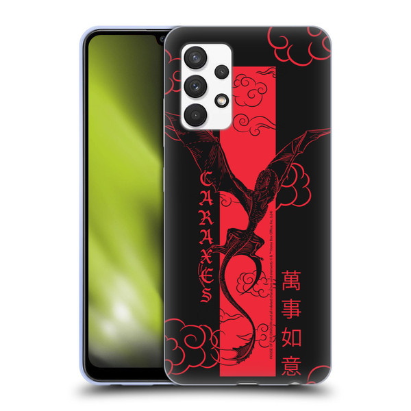 House Of The Dragon: Television Series Year Of The Dragon Caraxes Flying Soft Gel Case for Samsung Galaxy A32 (2021)