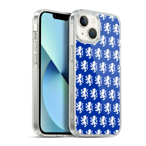 Rangers FC Crest Pattern Soft Gel Case for Apple iPhone 13