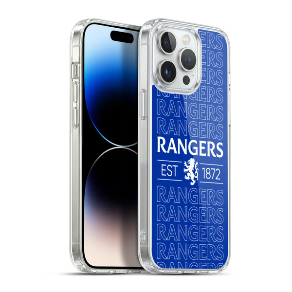 Rangers FC Crest Typography Soft Gel Case for Apple iPhone 13 Pro Max & MagSafe