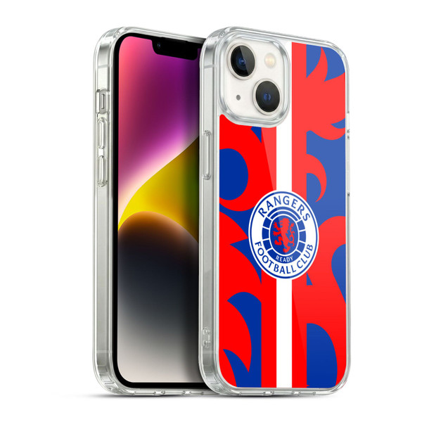 Rangers FC Crest Lion Rampant Pattern Soft Gel Case for Apple iPhone 14
