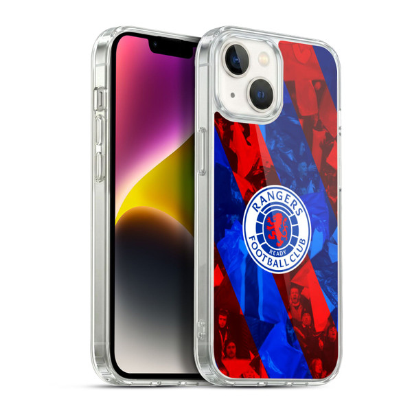 Rangers FC Crest Stadium Stripes Soft Gel Case for Apple iPhone 14