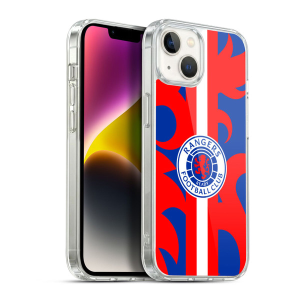Rangers FC Crest Lion Rampant Pattern Soft Gel Case for Apple iPhone 14 Plus & MagSafe