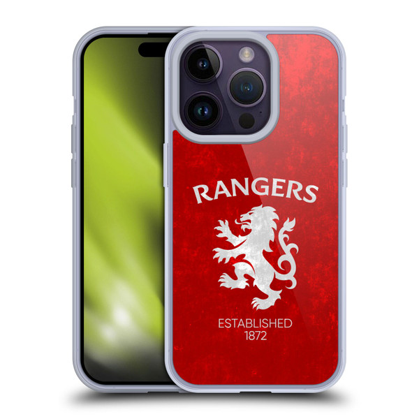 Rangers FC Crest Lion Rampant Soft Gel Case for Apple iPhone 14 Pro