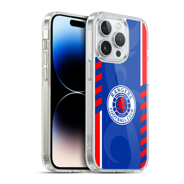 Rangers FC Crest Stripes Soft Gel Case for Apple iPhone 14 Pro & MagSafe