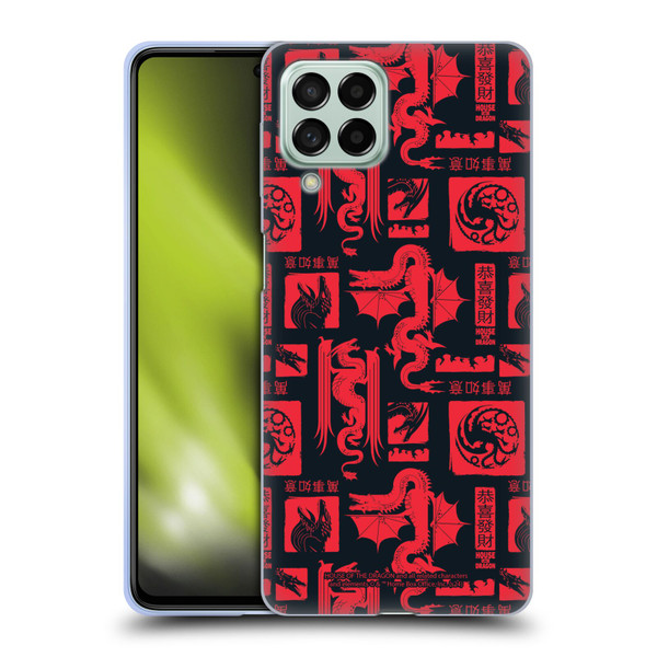 House Of The Dragon: Television Series Year Of The Dragon Logo Pattern Soft Gel Case for Samsung Galaxy M53 (2022)