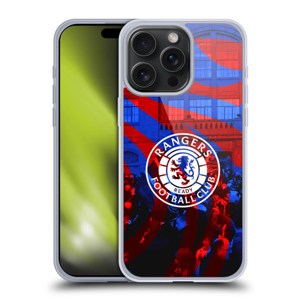 Rangers FC Crest Logo Stadium Soft Gel Case for Apple iPhone 15 Pro Max & MagSafe