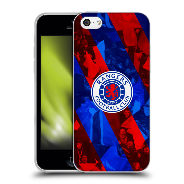 Rangers FC Crest Stadium Stripes Soft Gel Case for Apple iPhone 5c