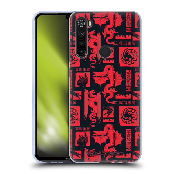 House Of The Dragon: Television Series Year Of The Dragon Logo Pattern Soft Gel Case for Xiaomi Redmi Note 8T