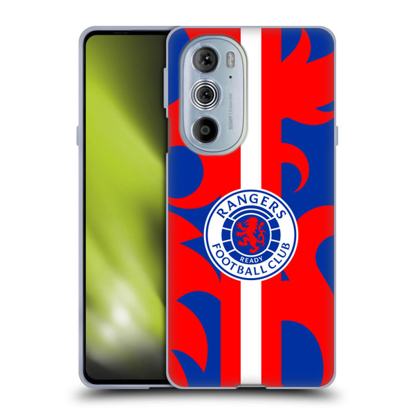 Rangers FC Crest Lion Rampant Pattern Soft Gel Case for Motorola Edge X30